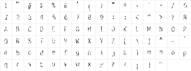 Mixture Regular  glyph index