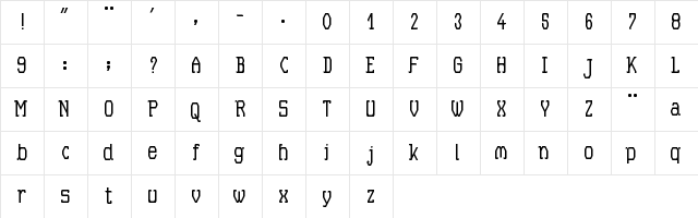 hook and line Regular  glyph index