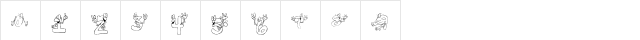 KR I'm This Many! Regular  glyph index