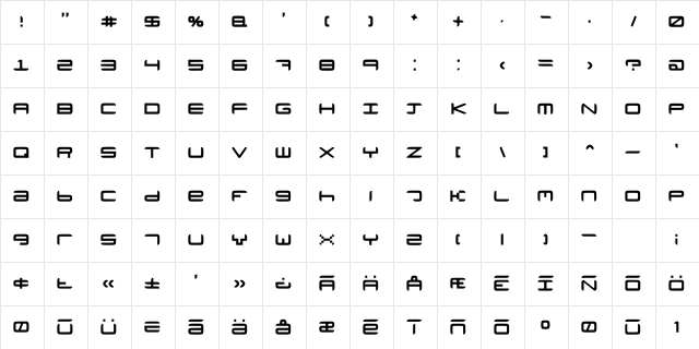 Neutronium Medium  glyph index