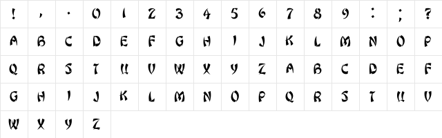 Sudoku Regular  glyph index