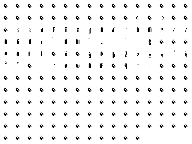 Chernobyl RegularExpert  glyph index