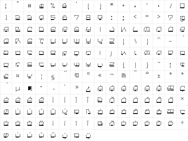 Cilica Spore  glyph index