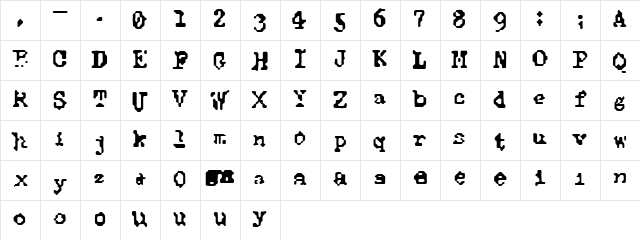 Typewise Alpha Normal  glyph index