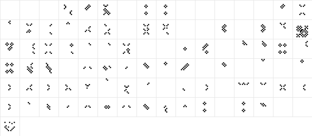 PortableTubeAlia Medium  glyph index