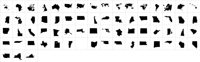 75 Regular  glyph index