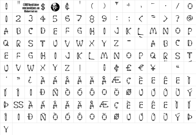Safety Pin Regular  glyph index