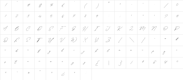 Antonio Fischer Regular  glyph index