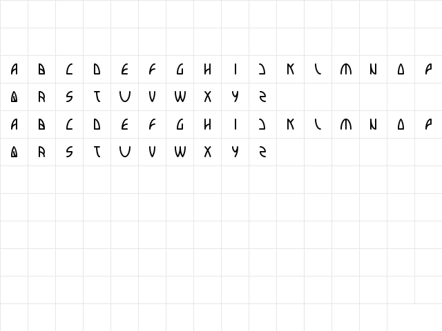 interplanetary Regular  glyph index