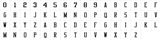 NBA Nets Regular  glyph index