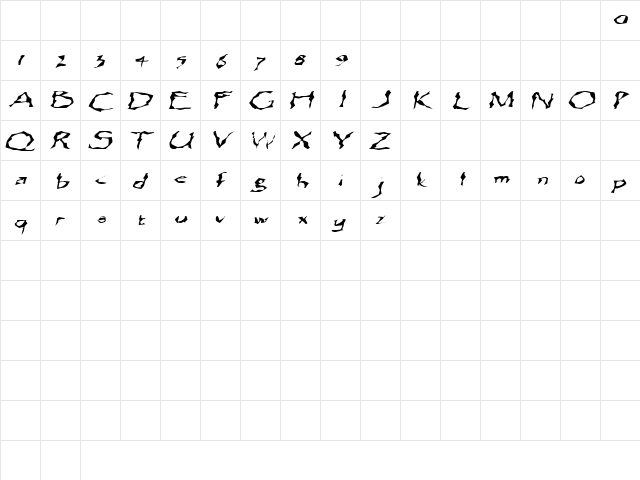 IntegrityExtended Italic  glyph index