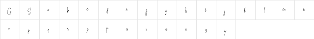 Sweet Getaway DEMO Regular  glyph index