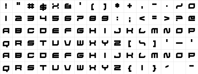 Hate Agent Regular  glyph index