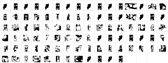 SexyDynami Version2000  glyph index