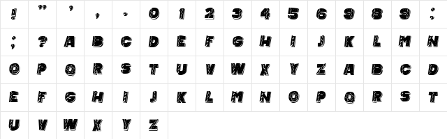 Mexican Tequila Italic  glyph index