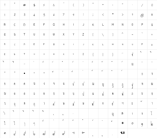 BooK_R-luX [2006] Regular  glyph index