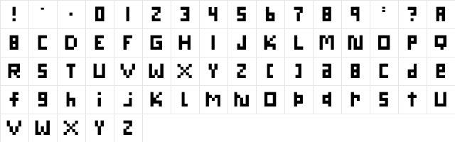 AdLib Regular  glyph index