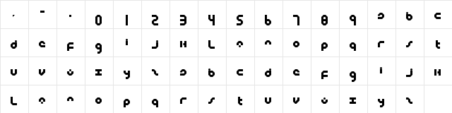 Multiplex Regular  glyph index