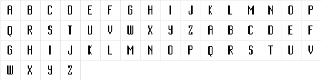 Cinematic Language Regular  glyph index