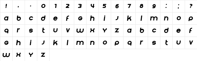 Condition Italic  glyph index