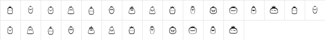 Veggie Regular  glyph index