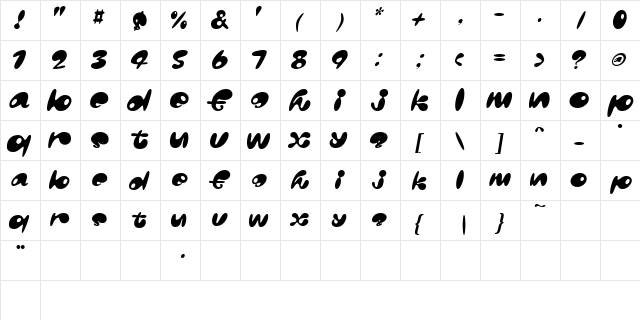 fish Normal  glyph index