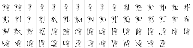 ExtravaDance Regular  glyph index