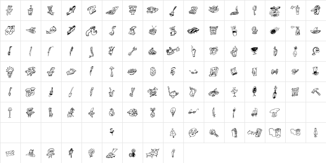 Mini Pics Home Buddies Regular  glyph index