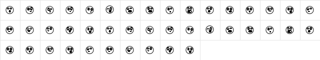Emoji Boom Regular  glyph index