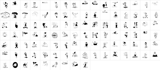 AllWeathers Regular  glyph index