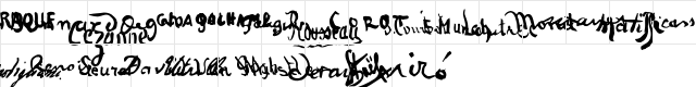 Artists Signatures Regular  glyph index