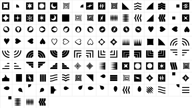Altemus Medium  glyph index