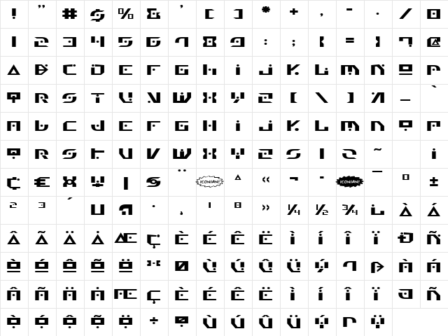 Generation Nth Expanded Expanded  glyph index
