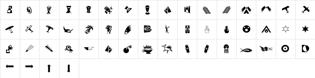 IlFuturismo Extras  glyph index