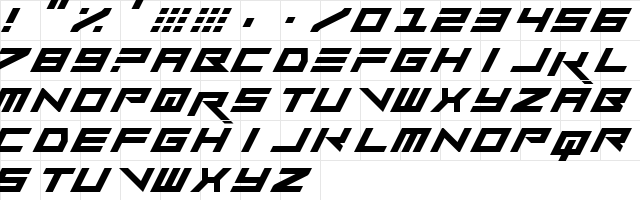 Vermin Vibes Slant Regular  glyph index