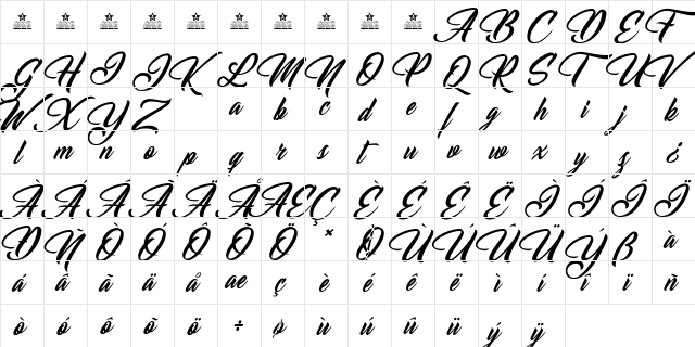 Christmas Day Personal Use Regular  glyph index