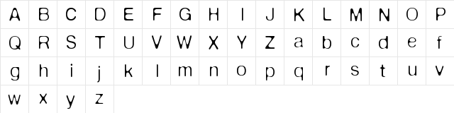 DeFonte Regular  glyph index