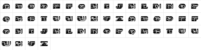 Trend Regular  glyph index