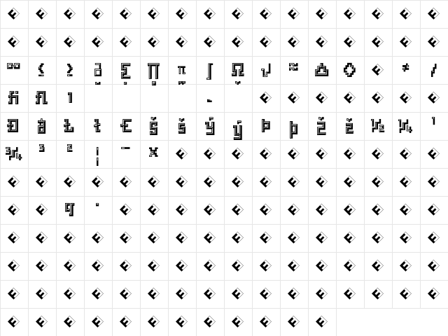 Archian PlasticExpert  glyph index