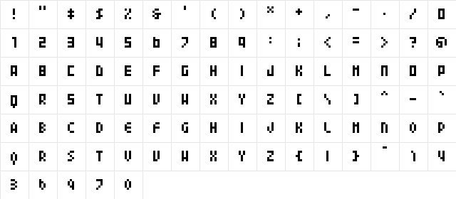 04b24 Regular  glyph index