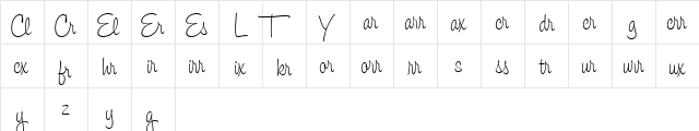 EdPS Regular  glyph index