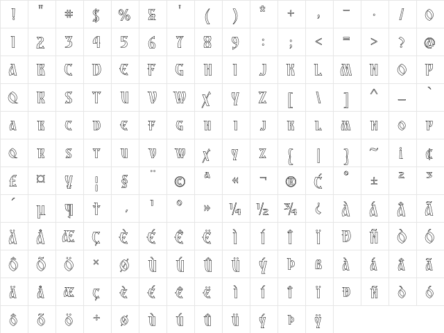 Archangel Soul  glyph index