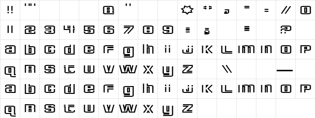 Logo Logic Regular  glyph index