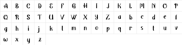 Heritage FREE Regular  glyph index