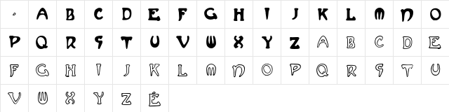 MuchaFrenchCapitals Regular  glyph index