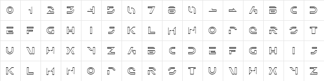 Solar Sailer Outline Regular  glyph index