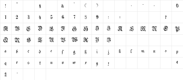 Shifter 2 Regular  glyph index
