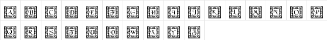 DLFillegreeCaps Regular  glyph index