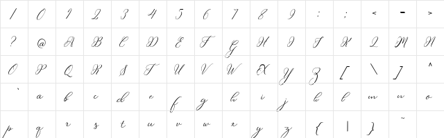 Matthew Regular  glyph index