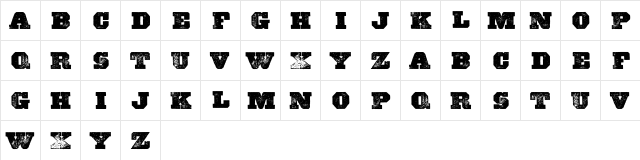 Ashwood Extra Bold WF Regular  glyph index